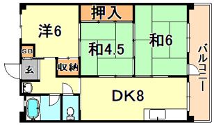 魚崎コーポの間取り画像