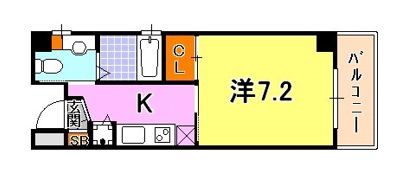 シティフラット三宮東の間取り画像