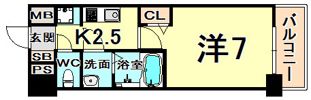 プレサンス三宮東フィールの間取り画像