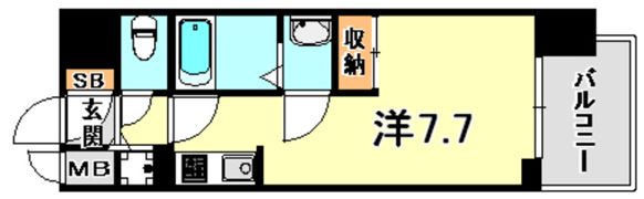 アスヴェル兵庫駅前の間取り画像