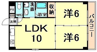 ピュアティ武庫之荘IIIの間取り画像