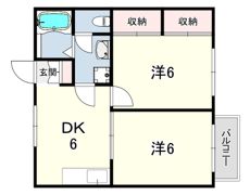 大倉山ハイツB棟の間取り画像