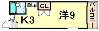 ブランキューブ塚口の間取り画像