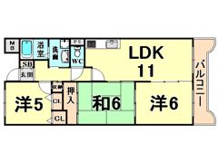 グランデール塚口の間取り画像
