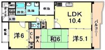 KDXレジデンス夙川ヒルズ 3番館の間取り画像