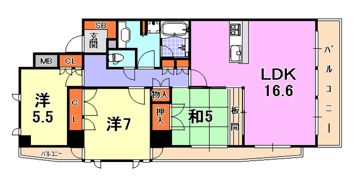 アーバネックス三宮磯辺通の間取り画像