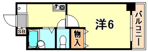 Aurora Court兵庫駅前の間取り画像