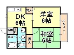 セジュール岡本の間取り画像