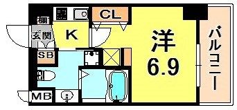 エステムコート三宮駅前IIIマジェスティの間取り画像
