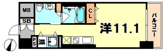 レジディア神戸磯上の間取り画像