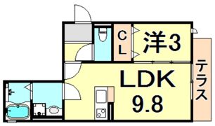 フェリオ鳴尾の間取り画像