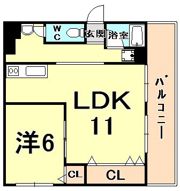 グランドハイツ浜甲子園の間取り画像