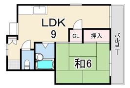 ハイツ南甲子園の間取り画像