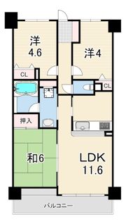 ライオンズマンション六甲友田町の間取り画像