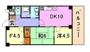 ワコーレアプローズ春日野の間取り画像