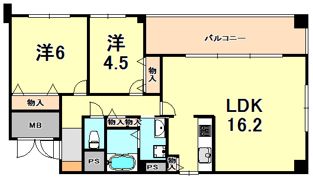 芦屋ガーデンの間取り画像