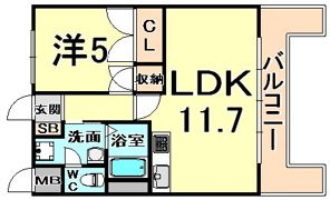 カーサミソノの間取り画像