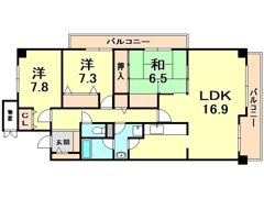 ブエナビスタ西宮浜町の間取り画像