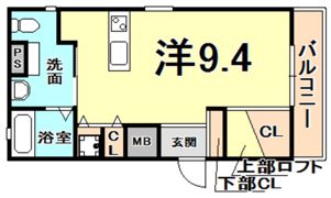 KRフラットの間取り画像