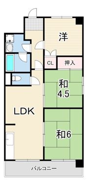 エルベコート東園田の間取り画像