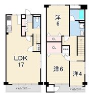 甲子園レジデンスの間取り画像