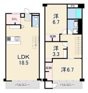 甲子園レジデンスの間取り画像