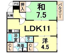 プレシードA棟・B棟の間取り画像