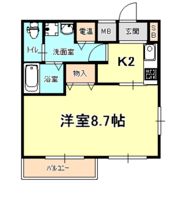 カーサ岡本2丁目の間取り画像