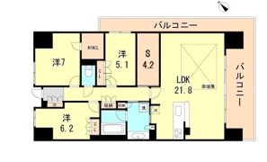 ワコーレシティ神戸三宮の間取り画像