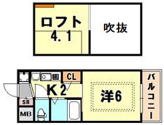 エステムコート三宮駅前ラ・ドゥーの間取り画像