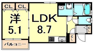 クリエオーレ次屋の間取り画像