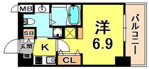 エステムコート三宮駅前IIIマジェスティの間取り画像