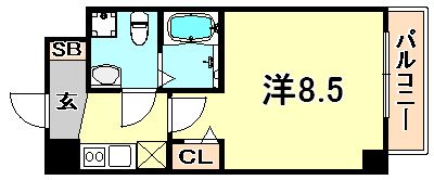 シャルマンパレ神戸花隈の間取り画像