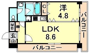 デルファーレ西宮の間取り画像