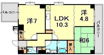 グランディア六甲LEGENDの間取り画像