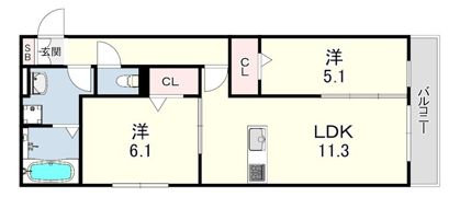 licorice（リコリス）B棟の間取り画像