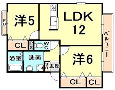 リヴェール夙川2の間取り画像