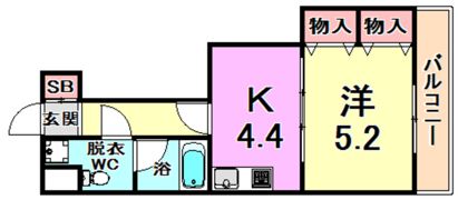 エスペランサ御影2の間取り画像