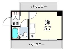 ライオンズマンション六甲道第二の間取り画像