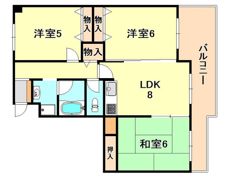 芦屋パティオの間取り画像