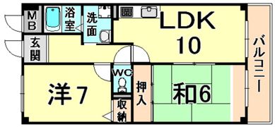 Aurora Court武庫之荘の間取り画像