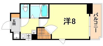エステムコート三宮山手2ソアーレの間取り画像