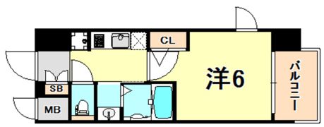 エステムコート三宮EAST4ザ・フロントの間取り画像