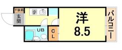 猪名寺パークマンション2の間取り画像