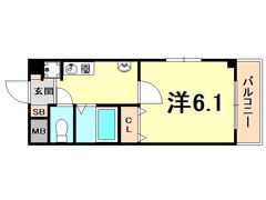 レスター夙川の間取り画像