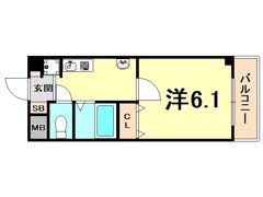 レスター夙川の間取り画像
