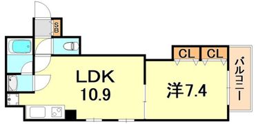 アミーグランコート三宮の間取り画像