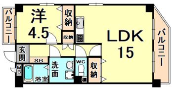 REBANGA武庫之荘アパートメントの間取り画像