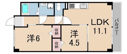 REBANGA武庫之荘アパートメントの間取り画像