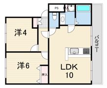 仁川リバーサイドハイツA棟の間取り画像